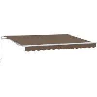 vidaXL Ausziehbare Markise Taupe 400 x 350 cm Polyester und Aluminium