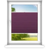 Time4blinds - Plissee Rollo, Faltrollo, Sichtschutz, Pflaume, 80x220cm