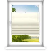 Time4blinds - Plissee Rollo, Faltrollo, Sichtschutz, Cremeweiß, 50x160cm