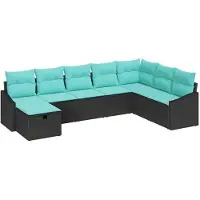 vidaXL Gartensofa-set 8 Stk. Poly-Rattan
