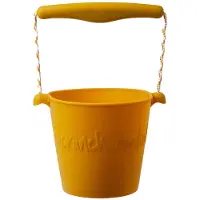 Scrunch Eimer - Silikon - 13 cm - Mustard - - One Size - Eimer
