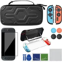 Nikcorp Schutzhülle für Nintendo Switch 2 Etui-Set mit Folie Schwarz