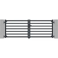 Casanoov Doppelflügeltor Aus Aluminium Antelao 300x110cm Grau