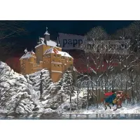 Pappnoptikum Adventskalender Schneewittchen Burg Kriebstein Papier 38x27cm