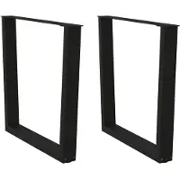vidaXL Esstischbeine V-Form 2 Stück Schwarz 80x(72-73,3) cm Stahl