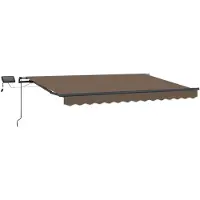 vidaXL Ausziehbare Markise Taupe 400 x 350 cm Stoff und Aluminium