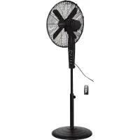 Sygonix Standventilator 50 W (Ø x H) 440 mm x 1300 mm Schwarz mit Fernbedienun
