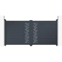 Casanoov Doppelflügeltor Aus Aluminium Arlberg 300x140cm Grau