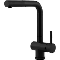 Pure.Sink Elite Steel Pulse-S Küchenarmatur in Mattschwarz mit ausziehbarem Auslauf PS8500-10
