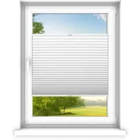 Time4blinds - Plissee Rollo, Faltrollo, Sichtschutz, Weiߠ, 110x150cm
