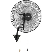 Vevor 65W Industrieller Wandventilator 57 cm, 6 m/s Oszillierender Wandlüfter mit 3 Stufen & Verstellbarem Neigungswinkel, Gewerblicher Industrieventilator für Werkstatt Garage Lager Gym, Schwarz