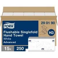 Tork Advanced Handtuch Z-Falz 2-lagig weiß 23x23 cm Karton mit 3750 Stück (15x250) Flush