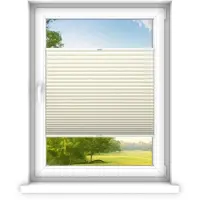 Time4blinds - Plissee Rollo, Faltrollo, Sichtschutz, Cremeweiß, 120x60cm