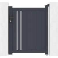 Casanoov Gartentür Aus Aluminium Giona 100x120cm Grau
