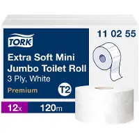 Tork Premium Toilettenpapier Mini Jumbo 3Lgs 170 mtr. x 10 cm 12 x 600 Blatt
