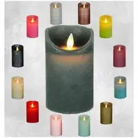 Coen Bakker LED Echtwachskerze 10cm mit Timer in Taupe | Gr.: onesize
