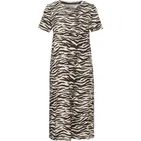 Street One Jerseykleid Ohne Taschen mit Zebramuster