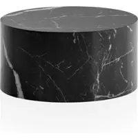 FineBuy Couchtisch MONOBLOC 60x60x30 cm Design Wohnzimmertisch Schwarz Rund Lounge Sofatisch Kaffeetisch Modern
