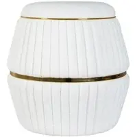Kayoom Hocker Doric 235 in weiß - gold | Gr.: onesize
