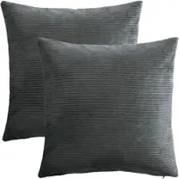Erwin Müller Cord Kissenhülle 2er-Pack Glasgow in grau | Gr.: 50 x 50 cm
