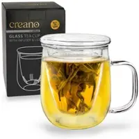 Creano Teeglas "all-in-one" mit Glasfilter - 450ml Glas Typ: B | Gr.: onesize