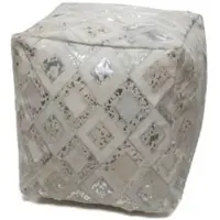 Kayoom Sitzkissen Spark Pouf 110 45 x 45 cm in grau - silber | Gr.: onesize