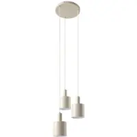 LINDBY Hängelampe Ovelia, beige, 3-flammig, Metall, E27