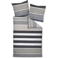 Janine Feinbiber Bettwäsche Davos 65186 braun grau 200x200 cm + 2x 80x80 cm