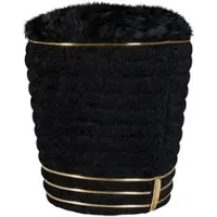 Kayoom Hocker Doric 335 in schwarz - gold | Gr.: onesize