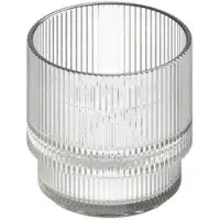 Aps Trinkglas THE GRID 6er Set - Glas, Ø 7,5 cm, 175 ml, stapelbar, mikrowellengeeignet