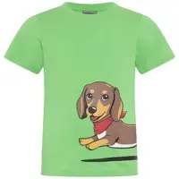 Kidsworld T-Shirt "Shirt mit rundum Dackel-Print" Basic Passform, Kurzarm, bedruckte Optik, aus Baumwolle