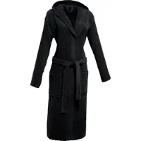 Redbest Frottier Unisex-Bademantel mit Kapuze Chicago in schwarz | Gr.: L
