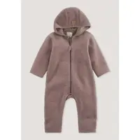 Hessnatur Wollfleece Overall in mauve | Gr.: 86/92