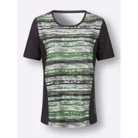 Casual Looks WITT WEIDEN Funktions-Shirt in schwarz-eucalyptus-bedruckt | Gr.: 48