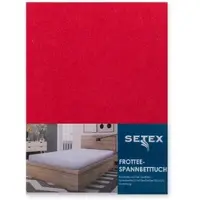 Setex Frottee-Spannbettlaken in rubin | Gr.: 140-160 x 200 cm