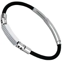 Lotus style Herren Armband Edelstahl ca. 23,5cm Men in Black | Gr.: onesize