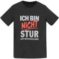 Kidsworld T-Shirt "ICH BIN NICHT STUR" Kurzarm, mit Rundhalsausschnitt, mit trendigem Aufdruck