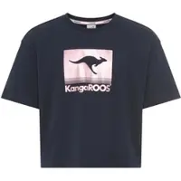 Kangaroos T-Shirt "Kurze Form mit Folienprint für Mädchen" bequeme Passform, Kurzarm, mit modischem Druck, aus Baumwolle