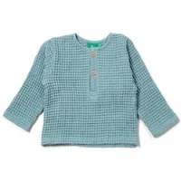 Little green radicals Chunky Waffle Langarm Top in Blau | Gr.: 5-6 Jahre