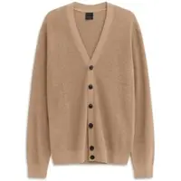 Bugatti Cardigan "Regular Fit" mit V-Ausschnitt und Ripp-Struktur