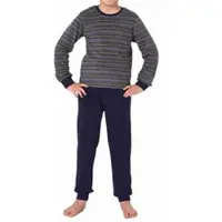 Normann Copenhagen langarm Frottee Schlafanzug Pyjama Bündchen Streifen - 77089 in gelb | Gr.: 128
