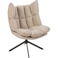 J-Line Stuhl Relax Bequemer Textil Metall Stuhl mit Kissen, in 4 attraktiven Farben erhältlich - Entspannung und Stil für Ihr Zuhause – Beige