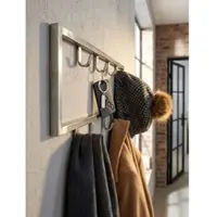 KADIMA DESIGN Wandgarderobe Metall Silber 50x20x4 cm Design Flurgarderobe Stahl, | Gr.: onesize