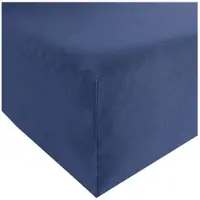 Erwin Müller Single-Jersey Bio Spannbettlaken Bayreuth in dunkelblau | Gr.: 140x210 cm - 160x220 cm