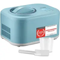 TZS First Austria - Eismaschine 1L 100W - mit Kompressor & Kühlhaltenfunktion - Türkis