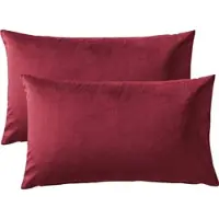 Redbest Samt Kissenhülle im 2er-Pack Kingsville in dunkelrot | Gr.: 50 x 50 cm