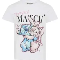 Kidsworld T-Shirt "STITCH: perfect match - Disney Shirt" Kurzarm, mit Rundhalsausschnitt, bedruckt, aus Baumwolle