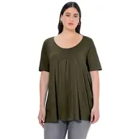 Ulla Popken Shirt in waldgrün | Gr.: 46-48