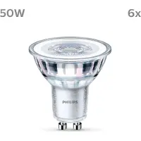 Philips Spot PAR16 GU10 x6, 50 W, 4,6 W, 50 W, GU10, 390 lm, 15000 h, Kaltweiße