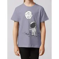 Wat? Apparel T-Shirt Kleiner Astronaut mit Luftballon in Lavender | Gr.: 122/128